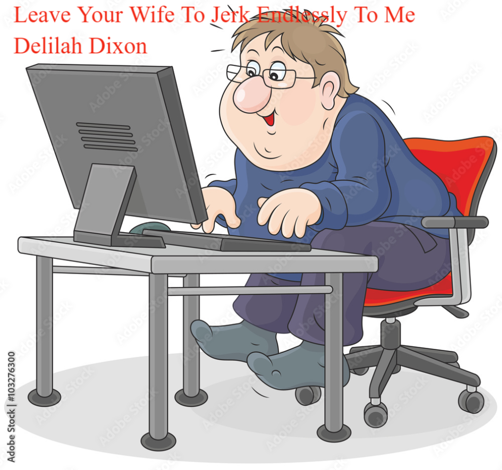 Man sitting in front of his computer wanting to masturbate