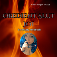Background of realistic flames and a plain oval framed photo of voice actress; Mazzy Freebush. Text is also on the cover.